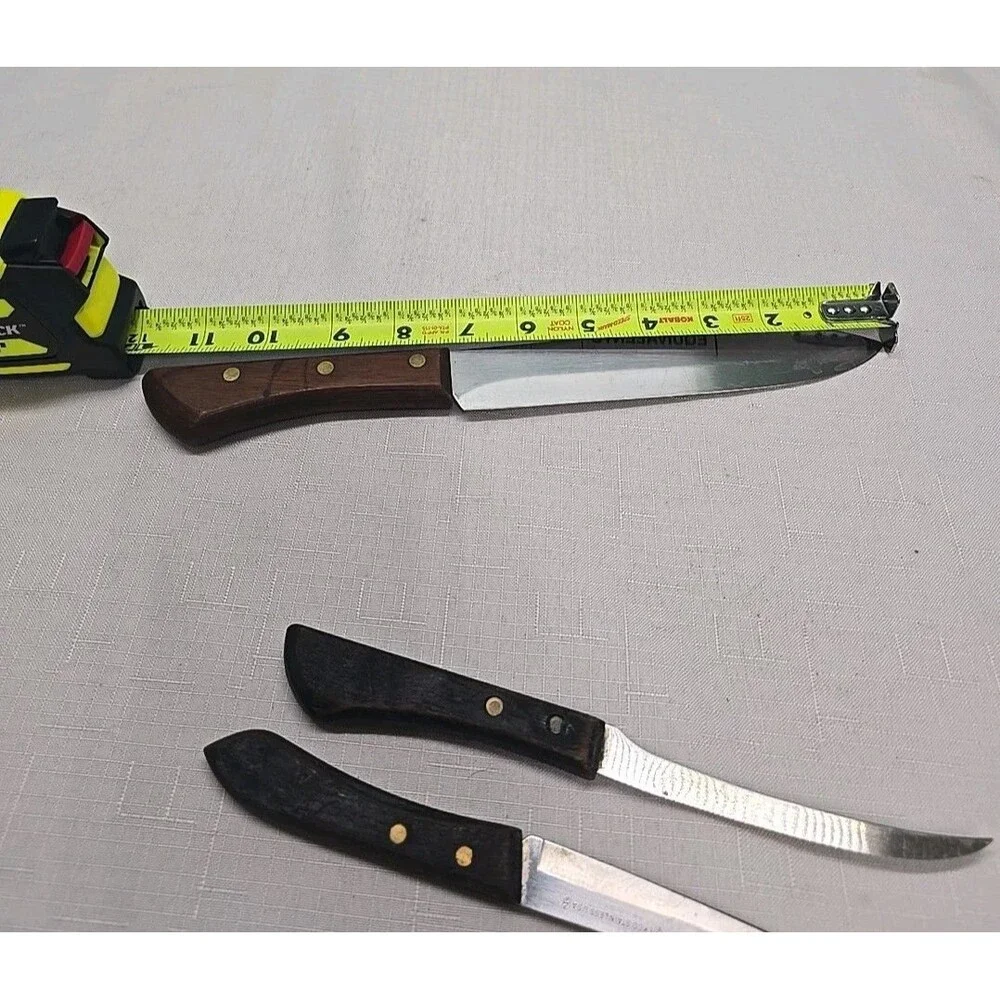 Vintage Ekco Eterna Kitchen Knives Butcher And Fruit And Veg- One Ekco Stainless